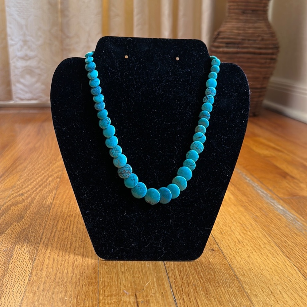 Turquoise Disc Necklace